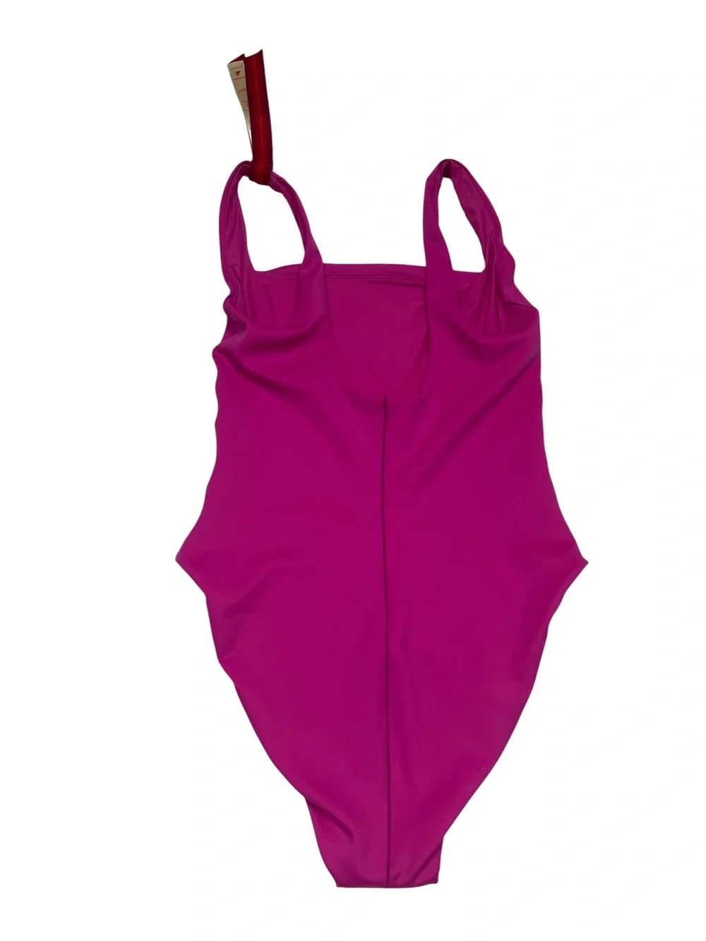 Left On Friday Streamline Swimsuit Hot Pink L Square Neck One-Piece - Picture 4 of 9